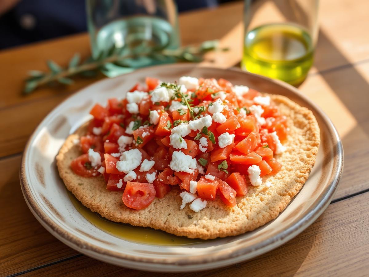 Traditional Cretan meze table
