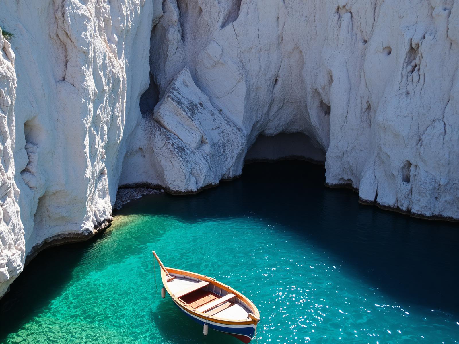 Hidden cove on the Cretan coast