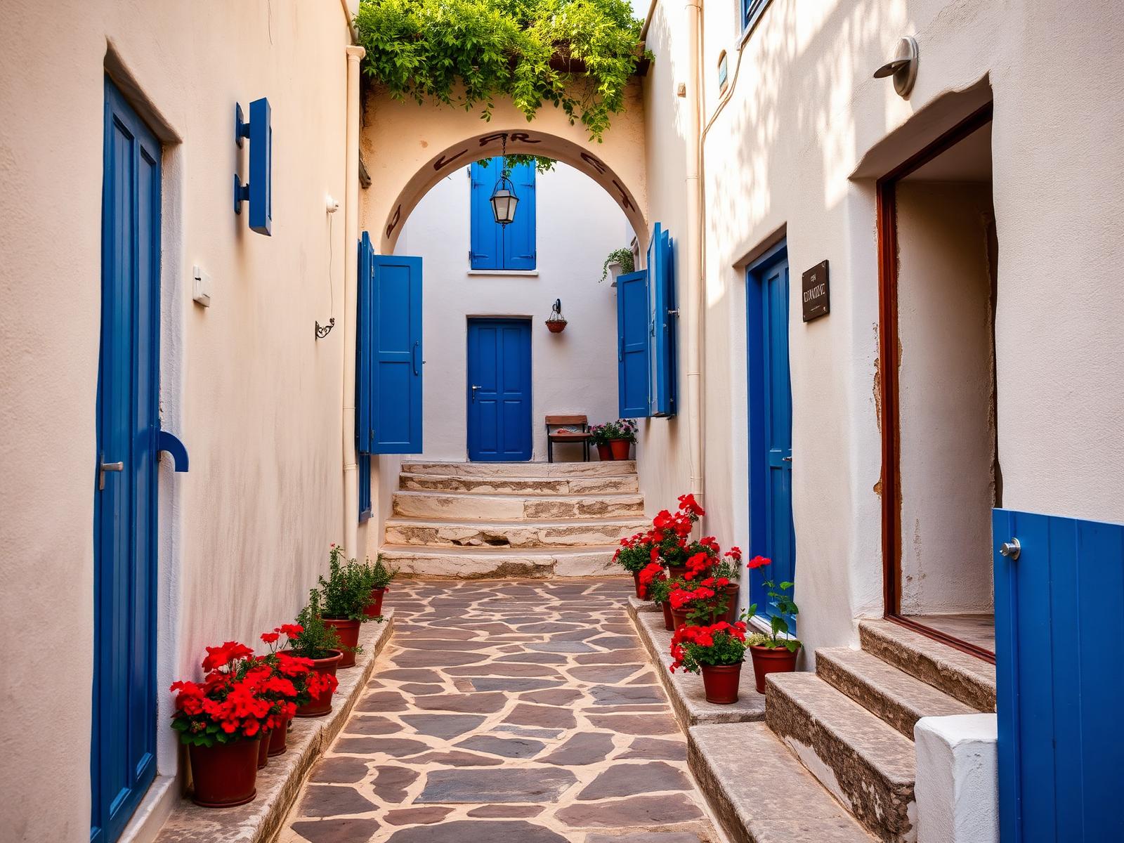Traditional mountain village in Crete